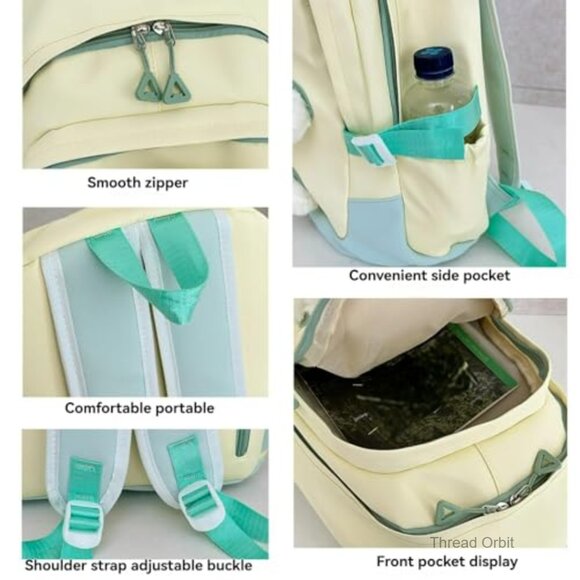 Large Capacity Detachable 3D Bear Plush Backpack Lightweight Ita Bag